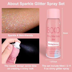 Boko applied on hair streak displaying shimmering highlight and stage-ready effect