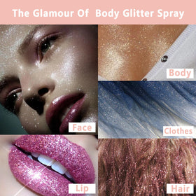 Boko glitter applied as hair streak for instant holographic shine and dimension