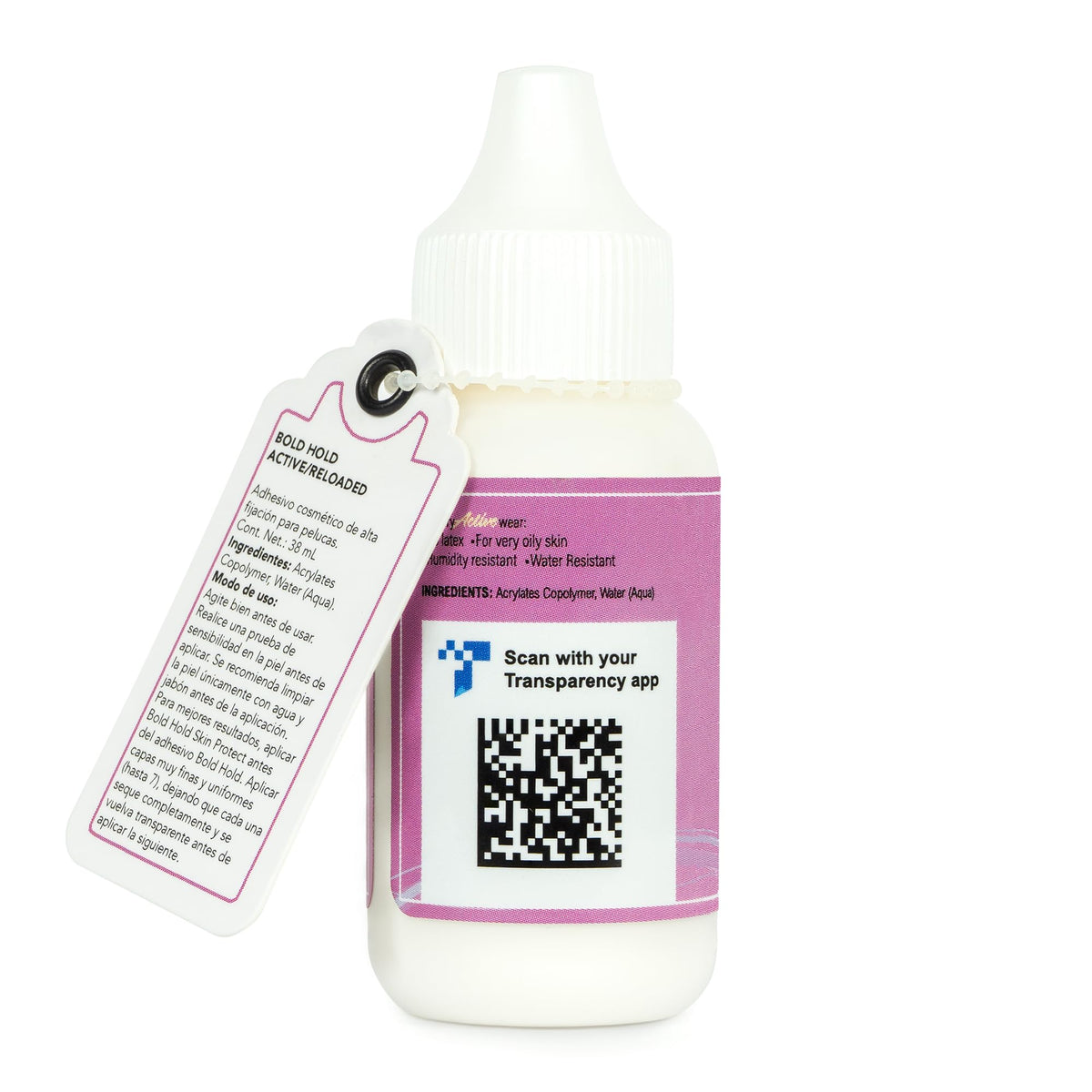 Bold Hold Active label on manufacturing batch showing made in FDA-registered lab