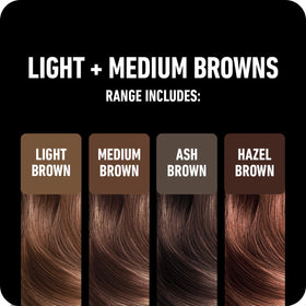 Hand holding Boldify applicator applying powder to hairline for precise, mess-free root touch up
