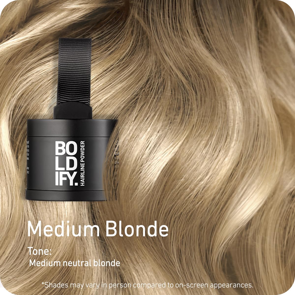 Boldify open compact close-up of pressed powder for precise application benefit