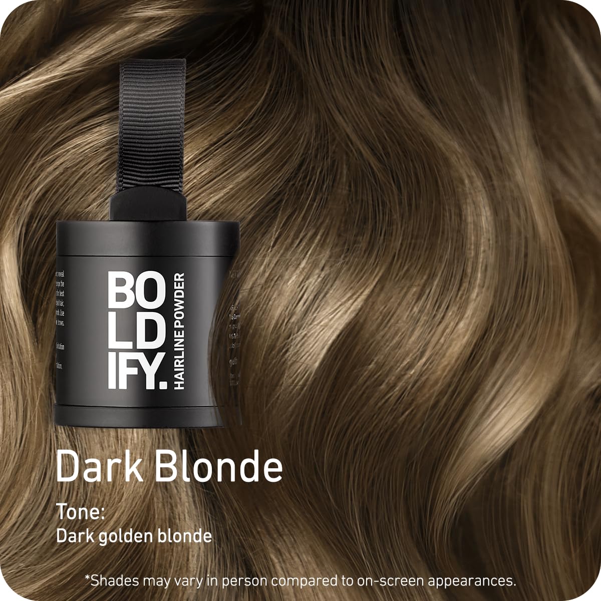 Boldify compact opened to reveal pressed powder for precise, mess-free touch-ups