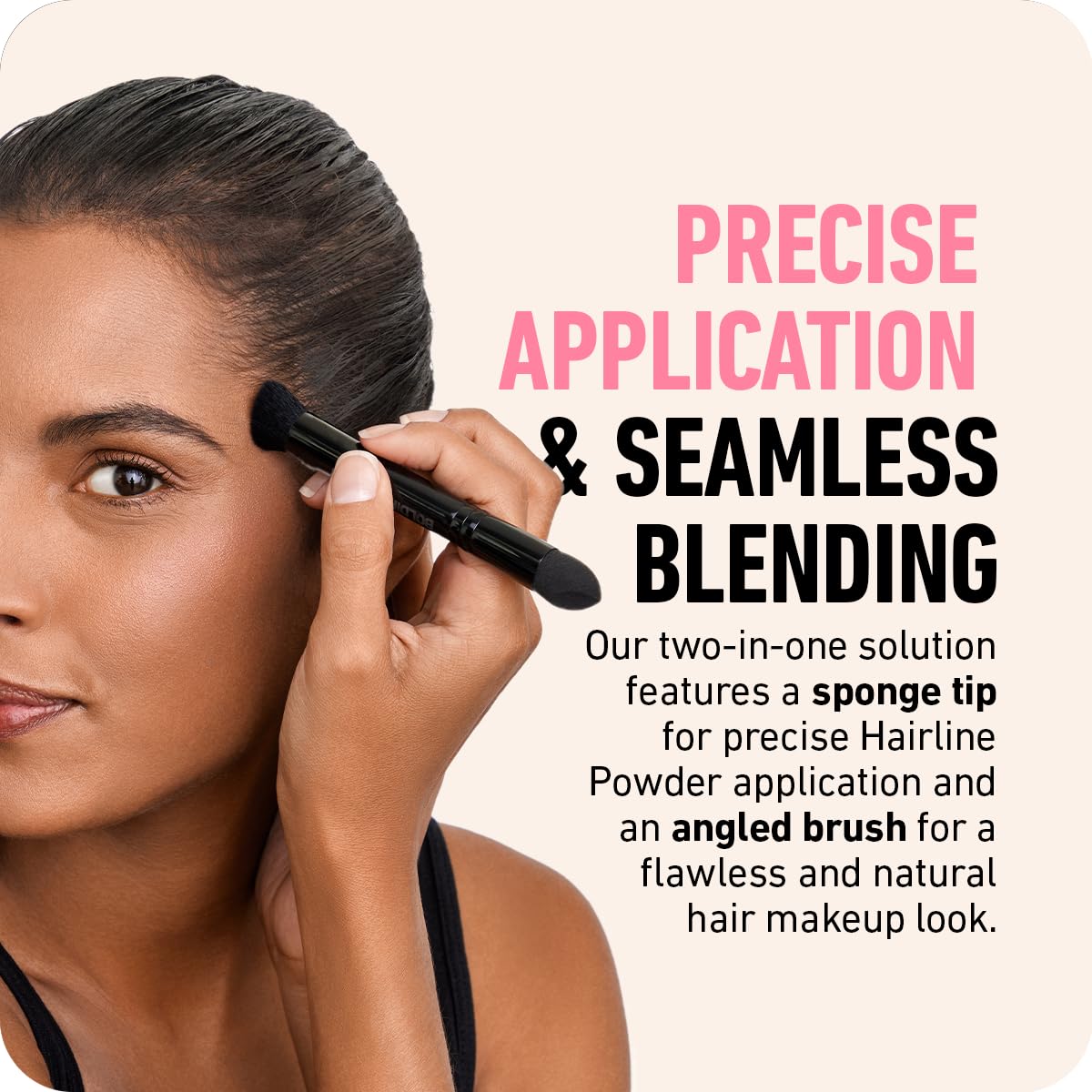 Boldify sponge tip close-up for precise powder placement and controlled application