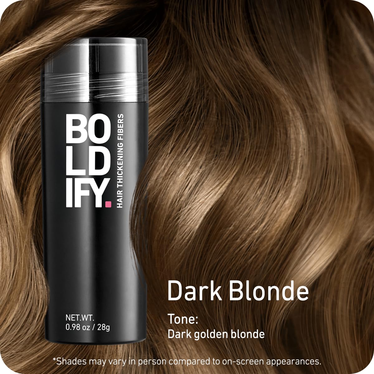 Boldify fiber texture close-up showing natural-looking, touchable finish