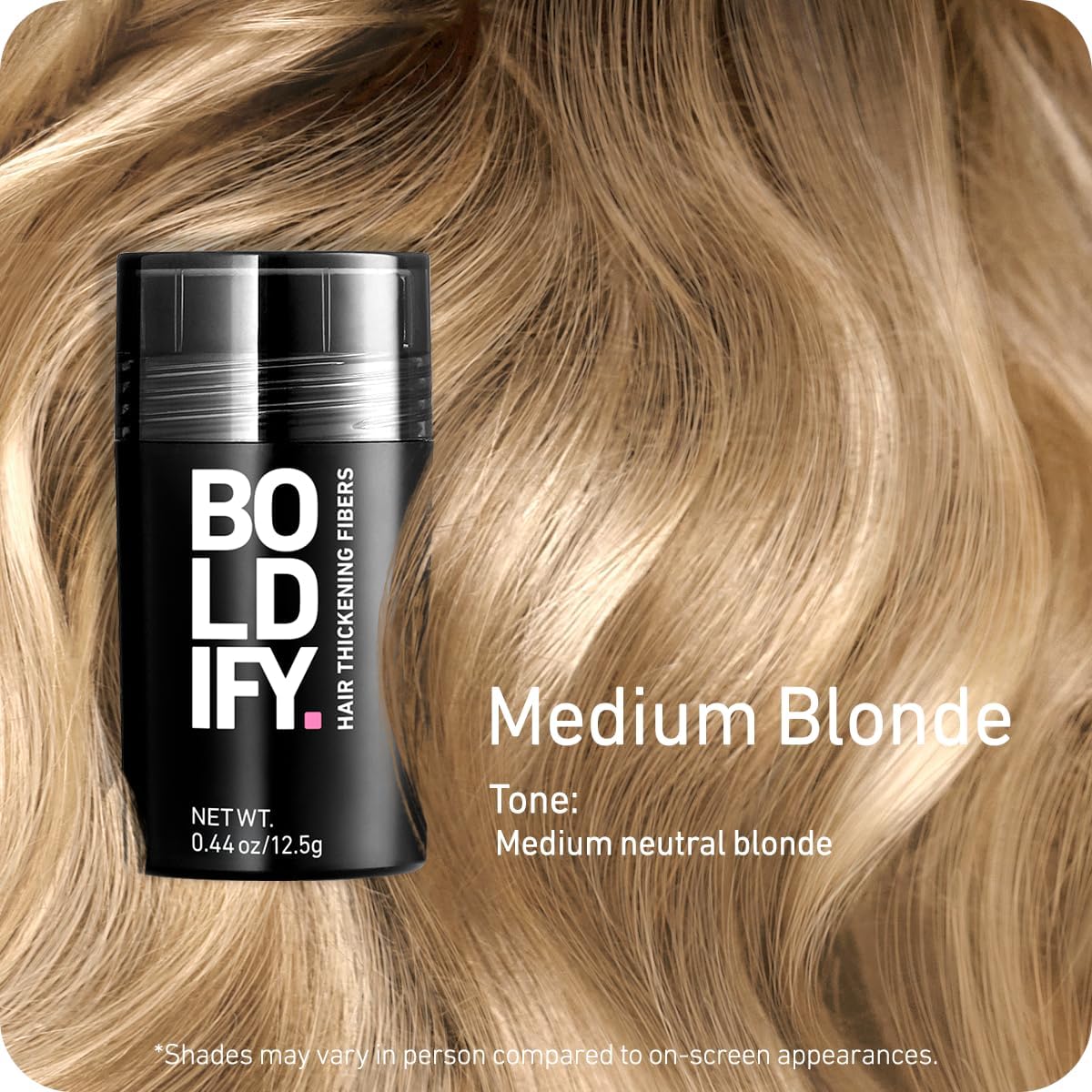 Close-up of Boldify fibers texture highlighting natural, touchable finish benefit