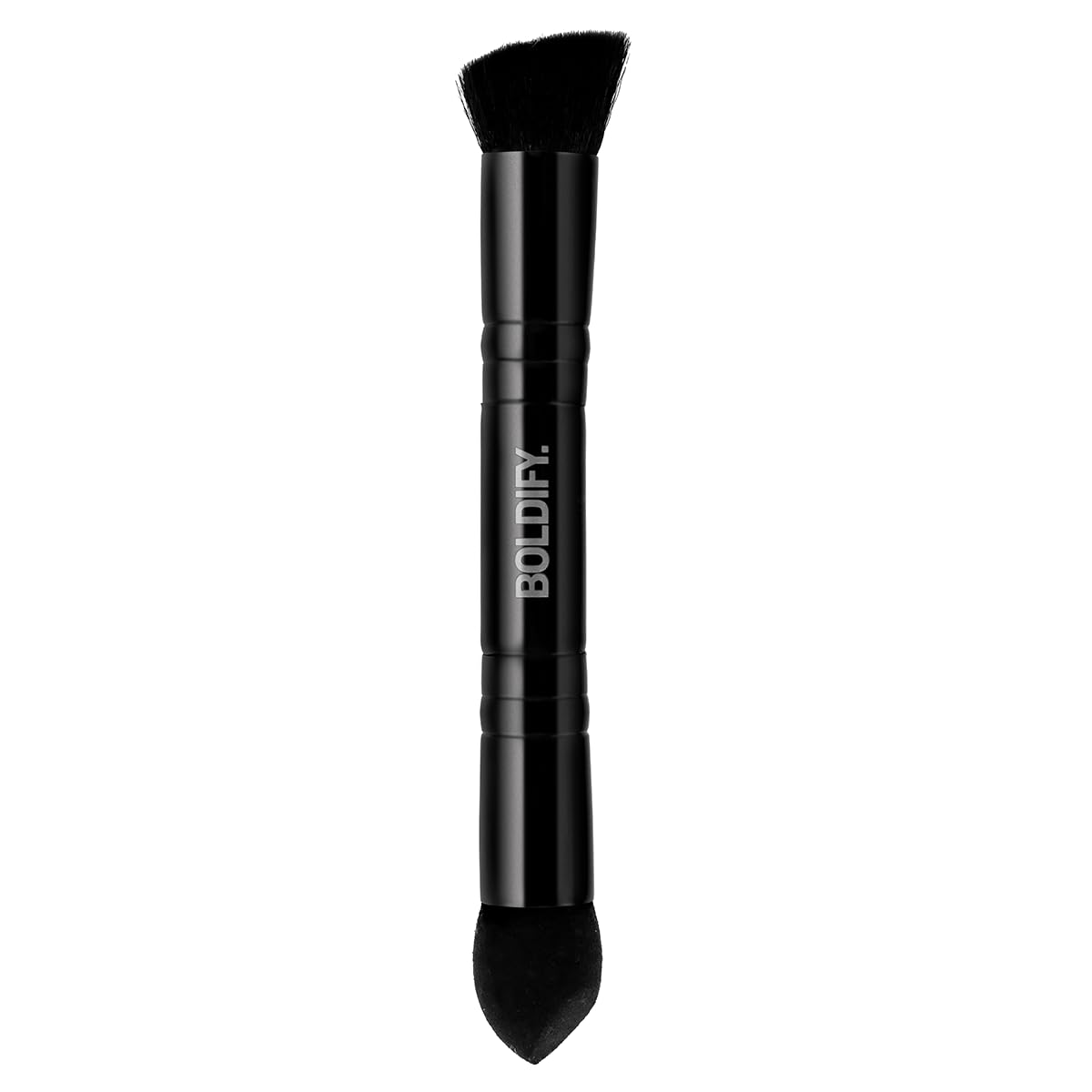 Boldify brush front view showing compact dual-ended design and portability