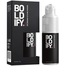 Boldify front packaging showing travel-size volumizing powder and benefits
