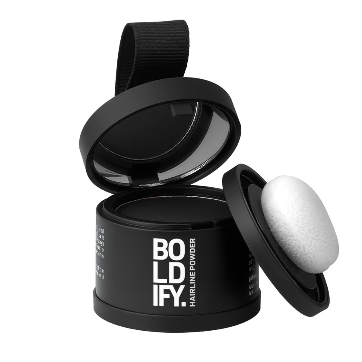 Boldify compact front view showing sleek packaging and portability benefit