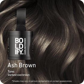 Boldify open compact with ash brown powder pan for natural root blending