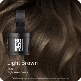 Boldify open pan texture close-up showing smooth pressed powder for precise coverage