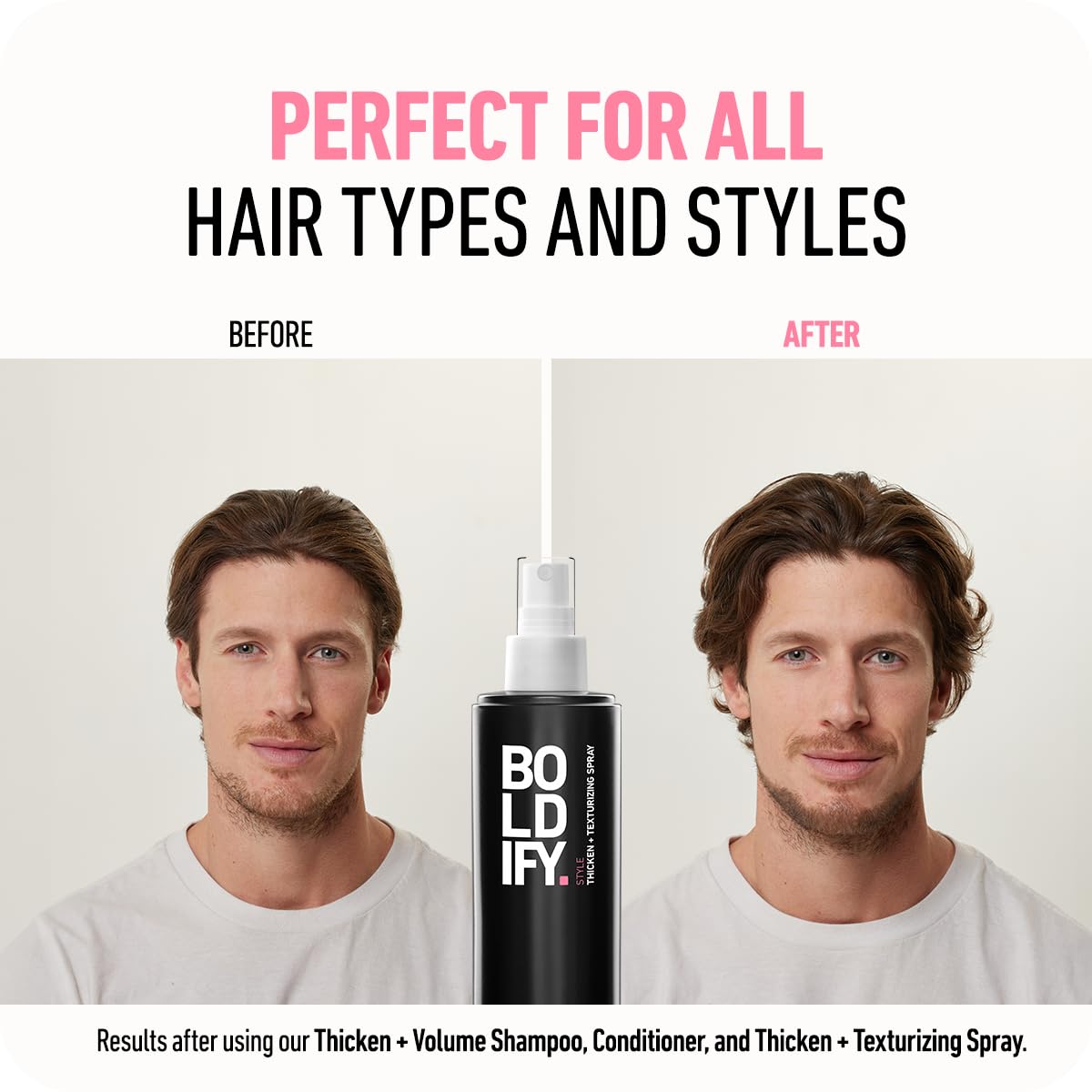 Boldify label close-up listing paraben-free formula and manufacturing claims