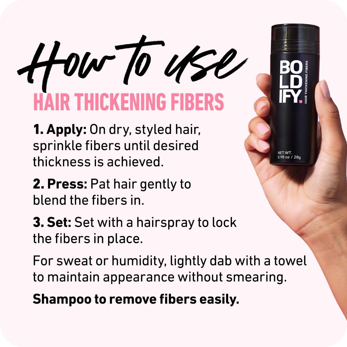 Boldify product label close-up highlighting vegan, plant-based formula