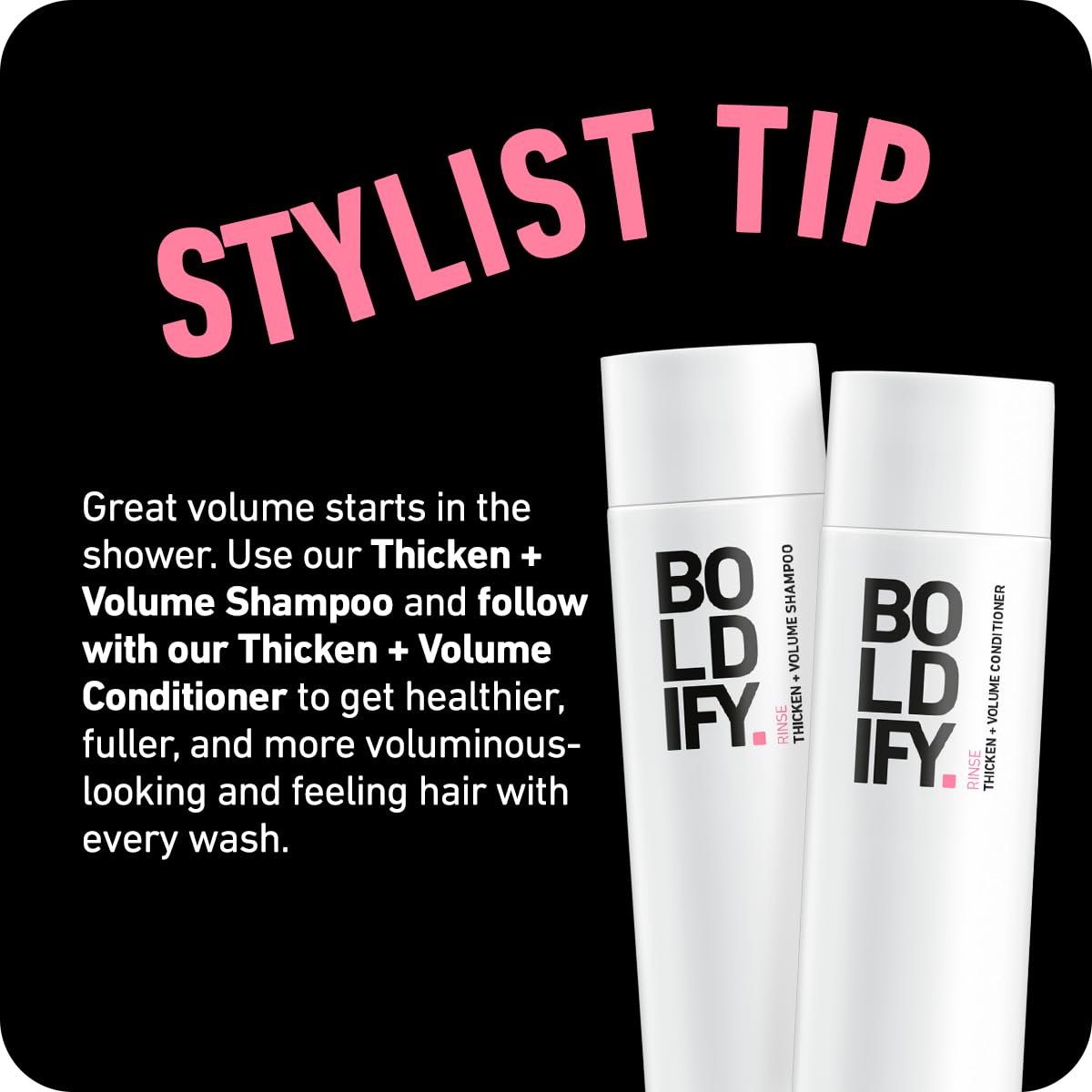 Boldify lifestyle salon setting demonstrating professional styling results