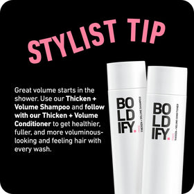 Boldify lifestyle salon setting demonstrating professional styling results