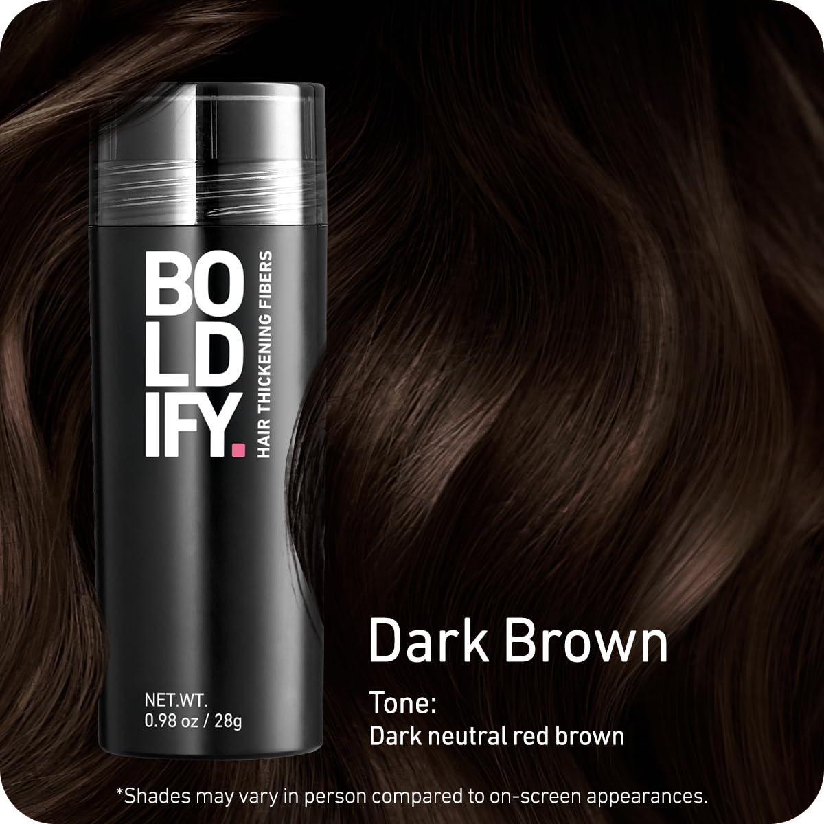 Boldify open jar with visible fibers for quick application benefit