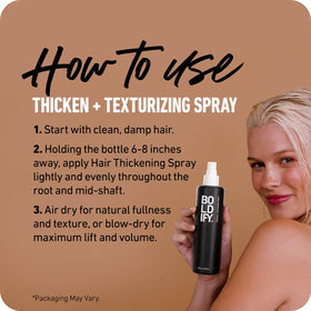 Boldify used by stylist in salon for professional texture and hold