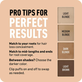 Strip of Boldify shade swatches to help choose the perfect darker blonde