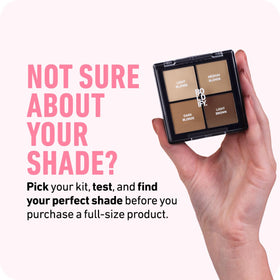Boldify shade swatches across skin tones helping pick the best match for natural results