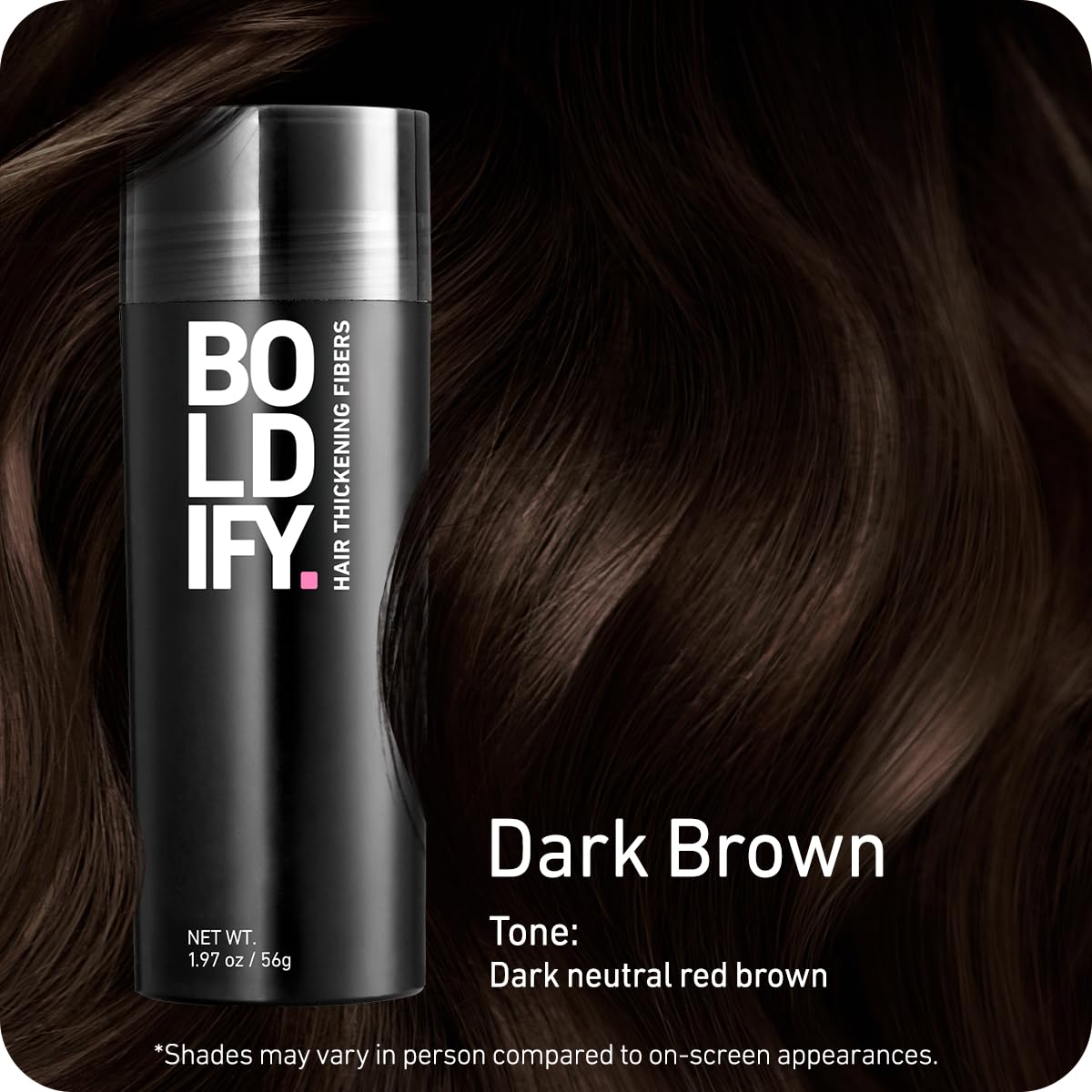 close-up texture of Boldify fibers highlighting natural, touchable finish benefit