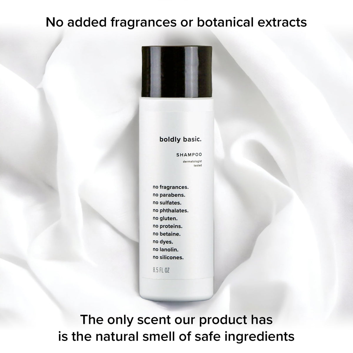 Boldly Basic shampoo in family bathroom scene showing gentle everyday use