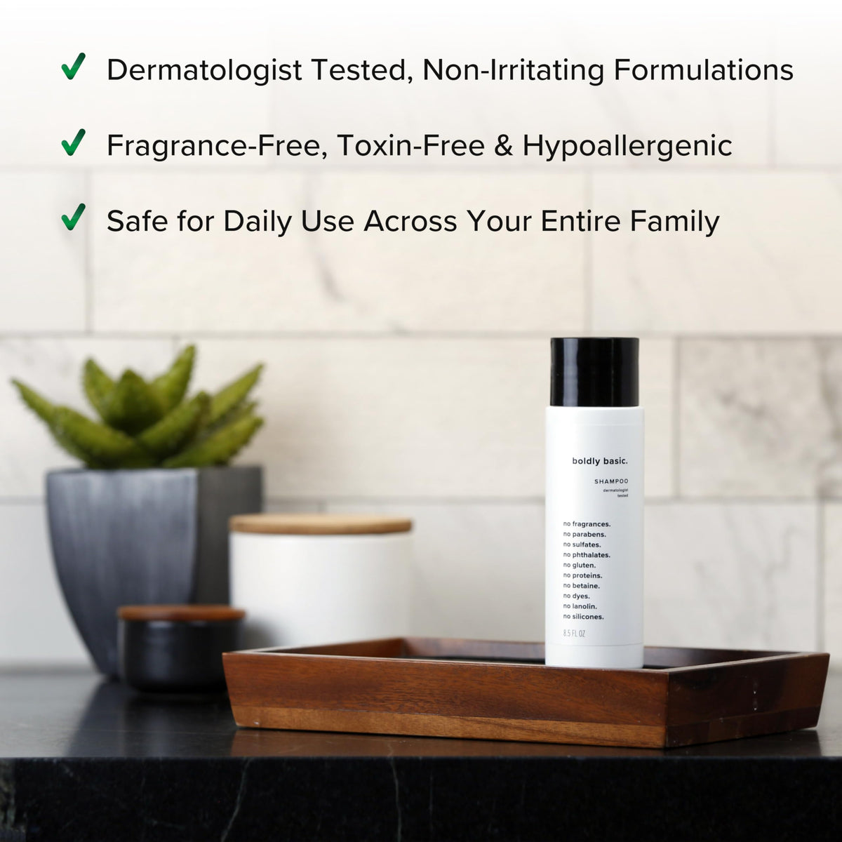 Boldly Basic clear lather texture on hand highlighting gentle, low-foam cleansing