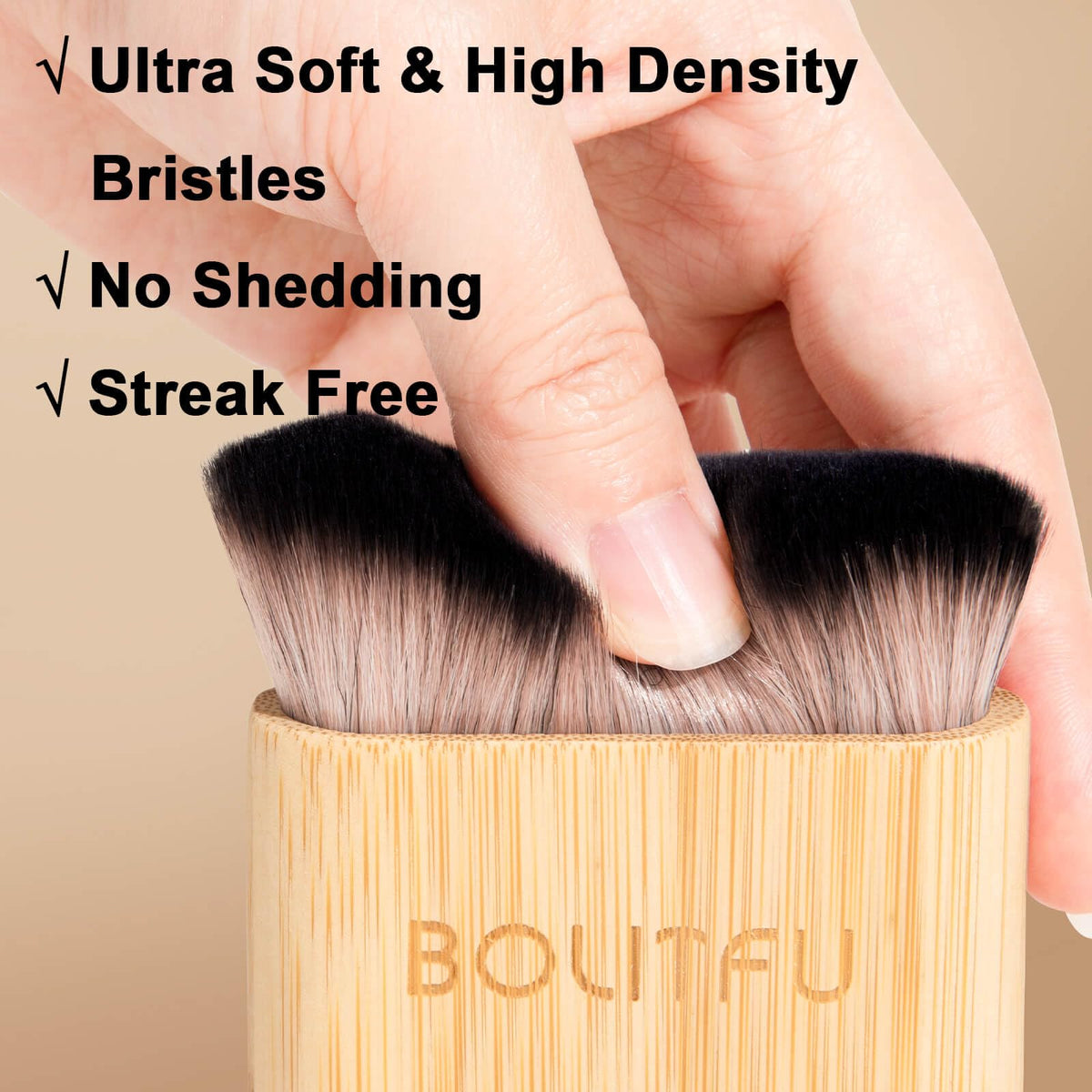 BOLITFU mitt fabric close-up demonstrating soft texture for smooth, streak-free application