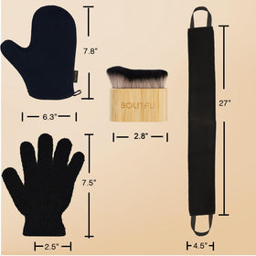 BOLITFU self tanner brush bristles close-up for precise facial application