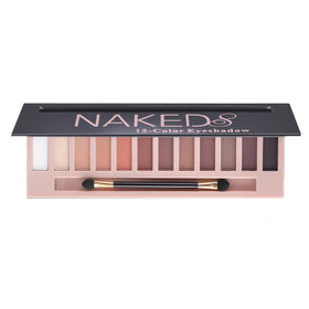 BOLOPER palette front packaging showing 12 nude shades and compact case, easy travel