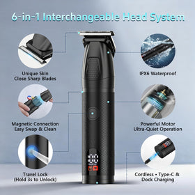 Bomic Manscape V-shaped blade close-up for safe precise body trimming