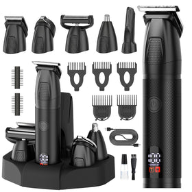 Bomxin front view of full grooming kit showing tidy layout and case for easy storage
