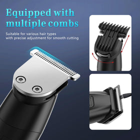 Bomxin trimmer held in hand to show compact size and ergonomic grip for control