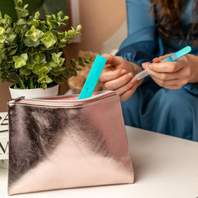 Bona Fide Beauty rinsing under water showing easy cleaning and hygienic reuse benefit