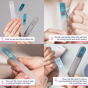 Bona Fide Beauty dual-sided nano buffer showing mesh shining side for ridgeless polish