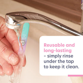 Bona Fide Beauty file shaping a natural nail, precise smoothing benefit