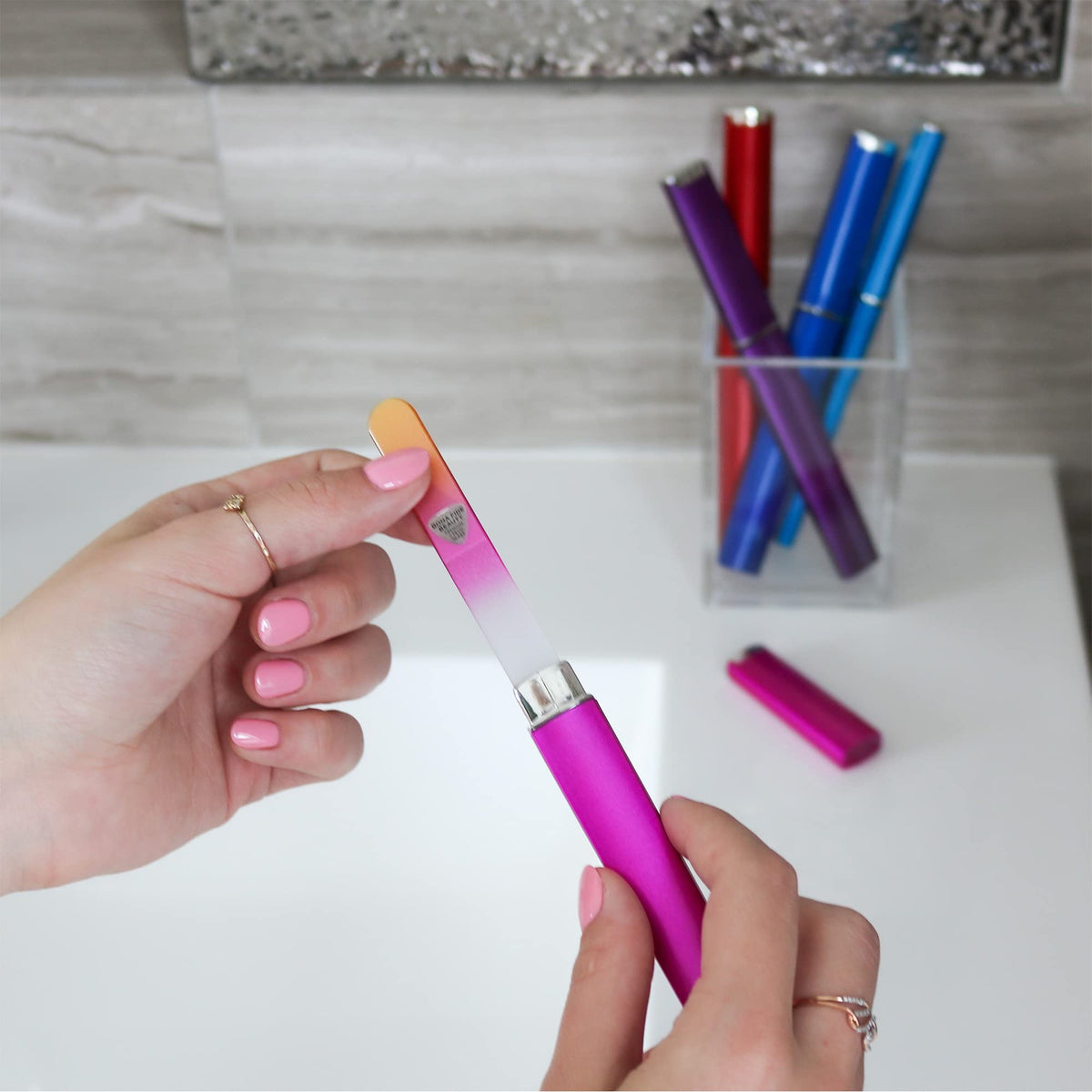 Bona Fide Beauty label reading Bohemian glass, genuine EU-crafted quality benefit