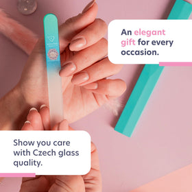 Bona Fide Beauty packaging and brand label emphasizing authentic Czech crystal origin and quality