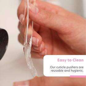 BONA FIDE BEAUTY scale comparison next to fingers showing manageable length