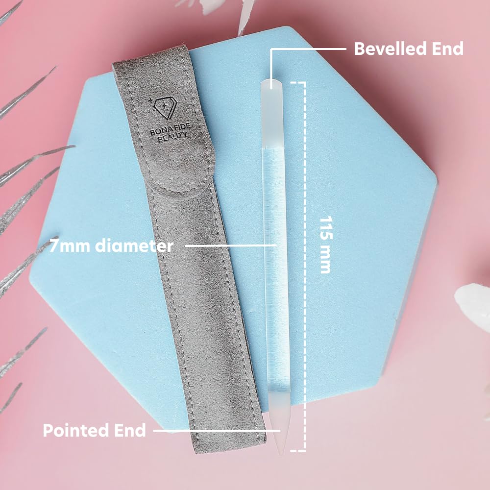 BONA FIDE BEAUTY slanted edge detail in lilac tint for gentle cuticle pushing