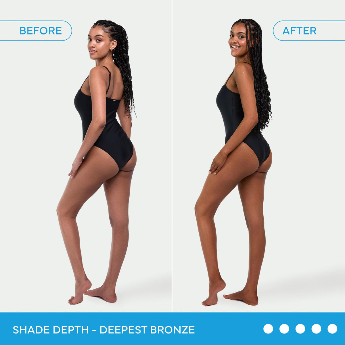 Bondi Sands application mitt in hand blending foam for streak-free finish