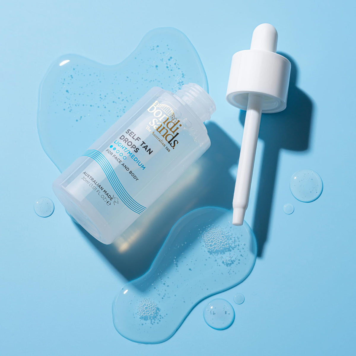 Bondi Sands label detail highlighting ingredient list and antioxidant fruit extracts