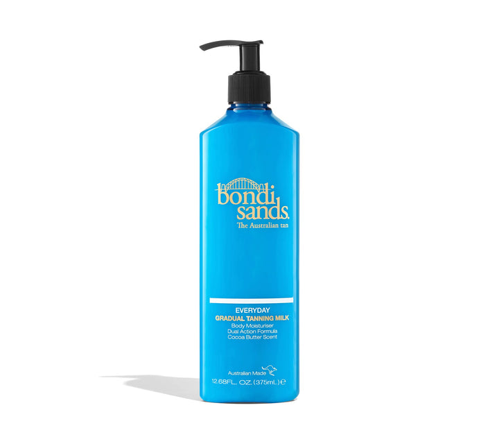 Bondi Sands front packaging shows product and promises natural glow
