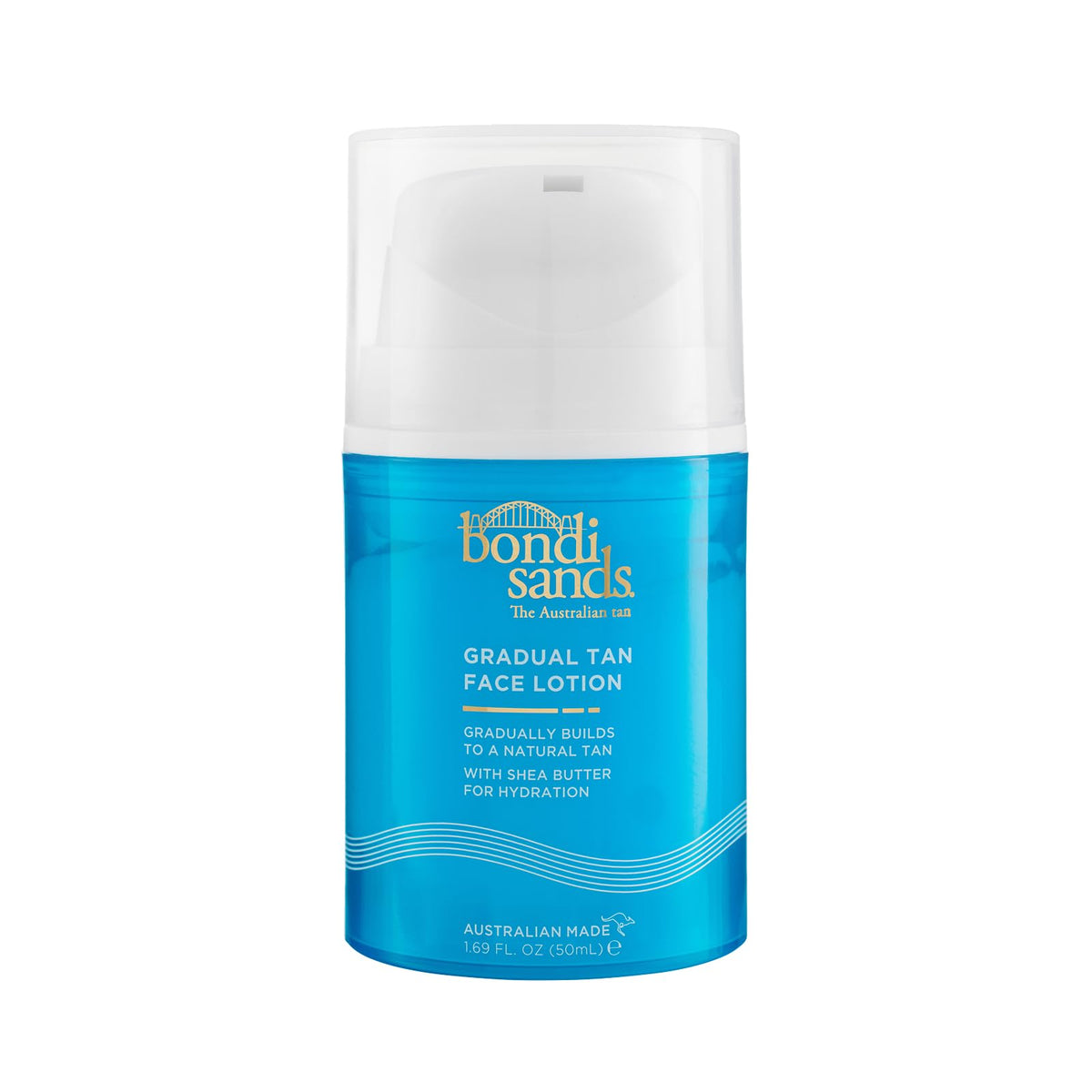 Bondi Sands front packaging showing bottle and branding for easy recognition and trust