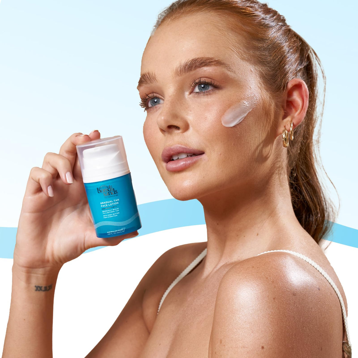 Bondi Sands on bathroom vanity styled lifestyle shot inspiring daily skincare routine
