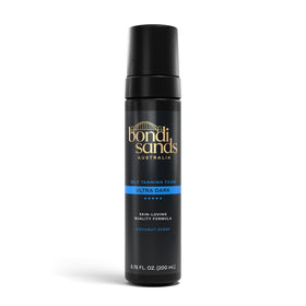 Bondi Sands front packaging showing foam bottle and benefit of even tan