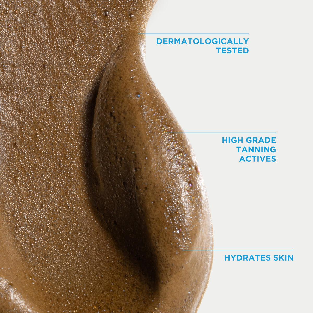 Bondi Sands label close-up showing aloe vera and coconut benefits