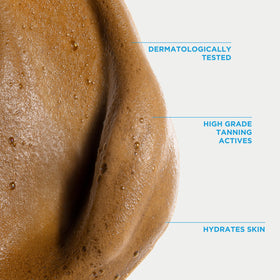Bondi Sands foam on hand showing soft mousse for easy spreading