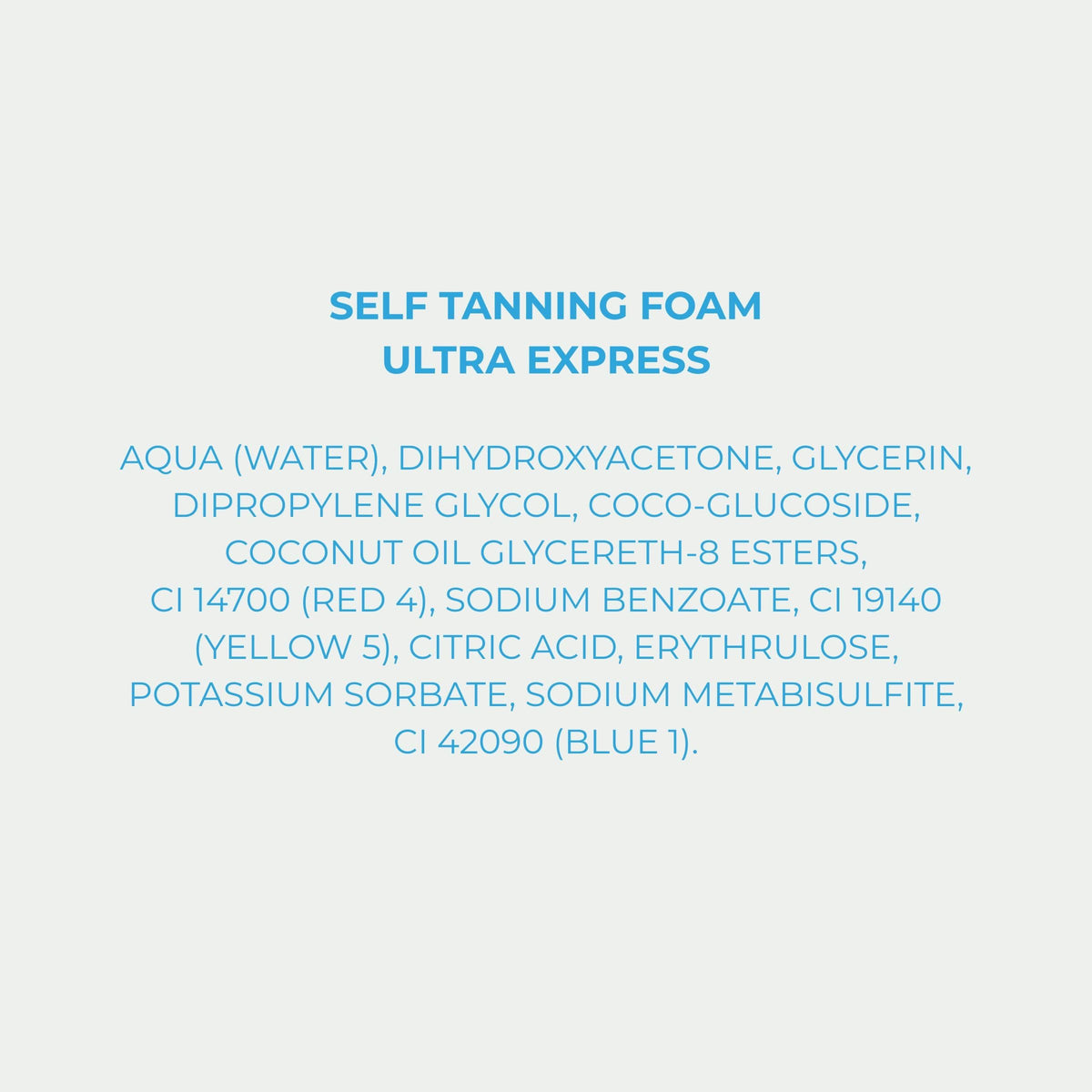 Bondi Sands ingredients list close-up showing formulation transparency benefit