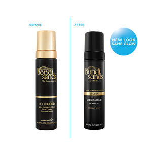 Bondi Sands close-up of golden foam dispensed demonstrating smooth texture