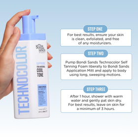 Bondi Sands rinsing in shower after one hour for quick results