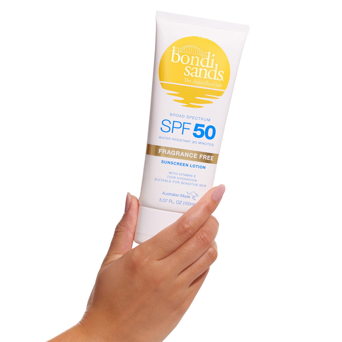 Bondi Sands lotion texture close-up demonstrating fast-absorbing hydration